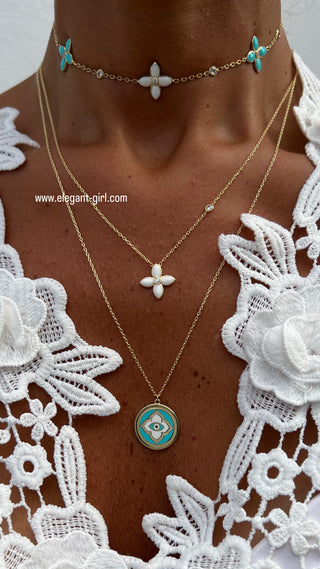 WHITE X TIFFANY JULI EYE NECKLACE