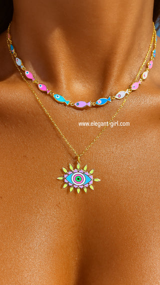 PASTEL EYE NECKLACE