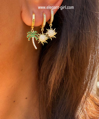 PALM HOOP EARRING