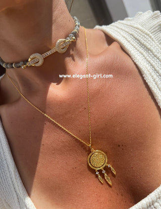 THE POWER RIVER GRAY BAGUETTE CHOKER