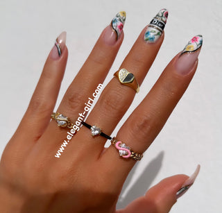 PINK DREAM WHITE HEART CUBAN RING