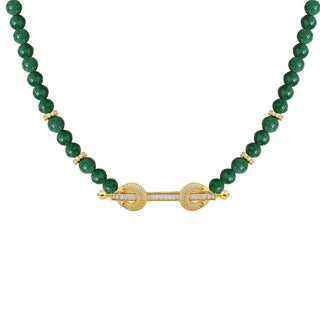 THE POWER  GREEN BAGUETTE CHOKER