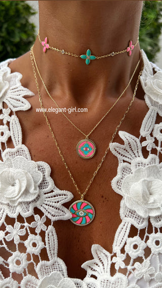 PINK X TIFFANY JULI EYE NECKLACE