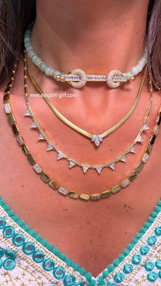THE POWER AVENTURINE BAGUETTE CHOKER
