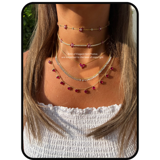 RUBY SOLITAIRE DROP CHOKER