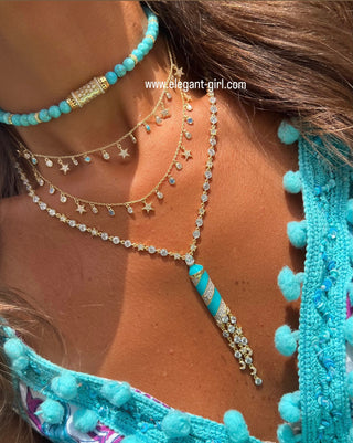 TURQUOISE STARS NECKLACE