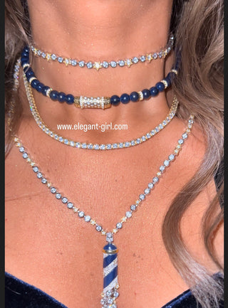 LAPIS BLUE ANDALUSIA CHOKER