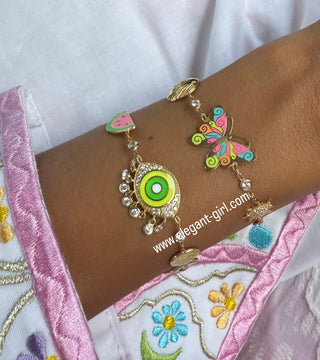 GOLDEN TROPIC VIBES SUMMER BRACELET🍍🌴🍉