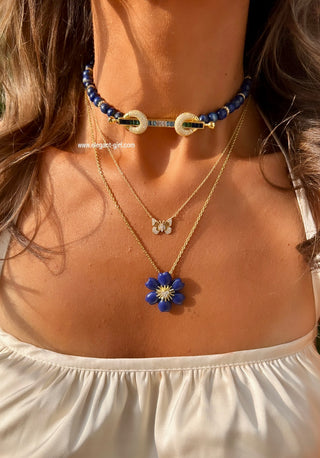 THE POWER LAPIS MAGICAL BAGUETTE CHOKER