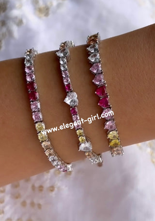 THE PINK DIAMOND SHADE TENNIS BRACELET