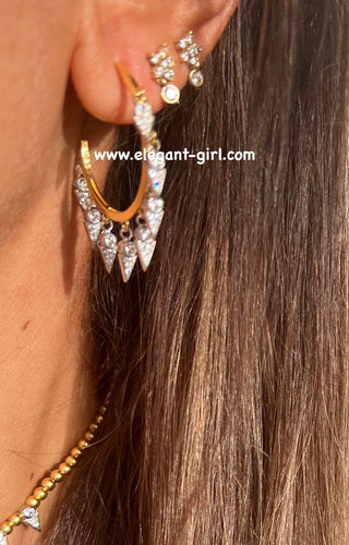 GOLD MILAN SPIKE HOOP EARRING
