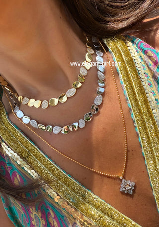 ✨SHIMMER STONES SILVER NECKLACE✨