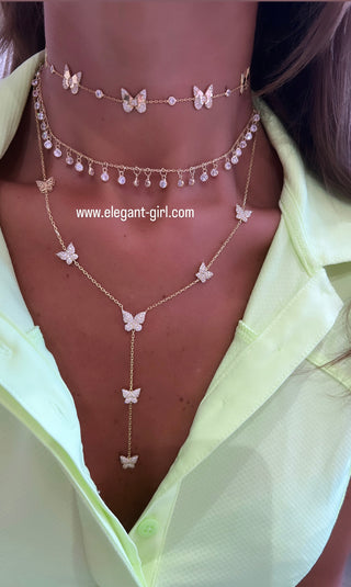 GOLD Y BUTTERFLY NECKLACE