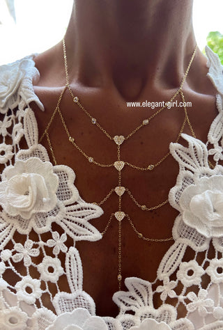DOUBLE SIDE HEART BODY CHAIN