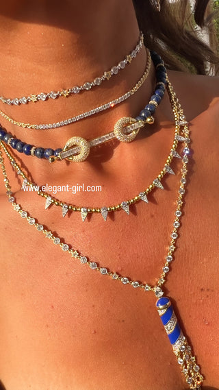 THE POWER  LAPIS BAGUETTE CHOKER