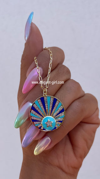 STAR SHINE NAVY TIFFANY NECKLACE
