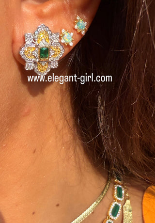 THE LUXURY REGAL EMERALD  EARRING