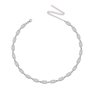 DIAMOND SHAPE CHOKER SILVER