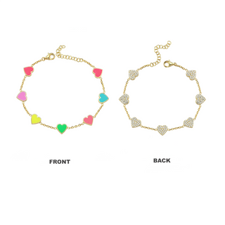 DOUBLE SIDE HEART BRACELET