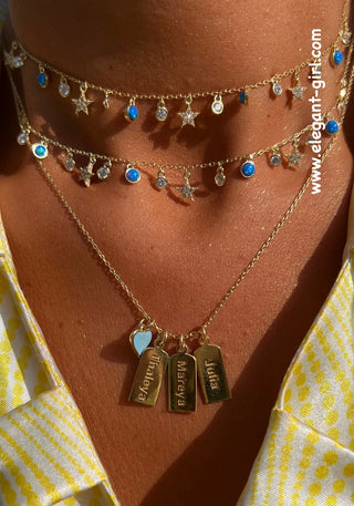 FIRE OPAL STARS NECKLACE
