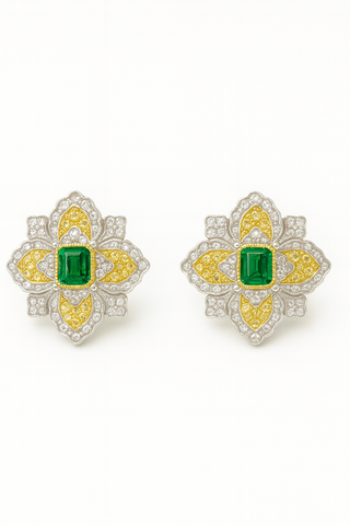 THE LUXURY REGAL EMERALD  EARRING