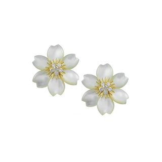 MOTHER OF PEARL FLOWER EARRING