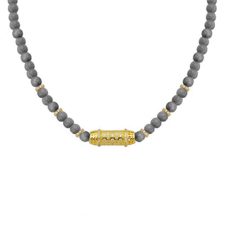 MOON RIVER GRAY GOLD ANDALUSIA CHOKER