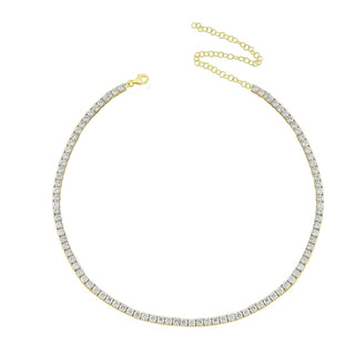 FULL DIAMOND GOLD TENNIS  CHOKER