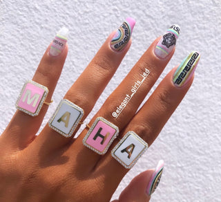 RECTA LETTERS RING
