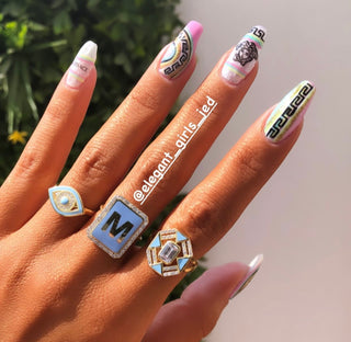 RECTA LETTERS RING