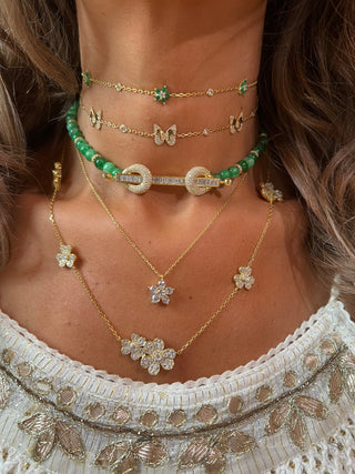 THE POWER  GREEN BAGUETTE CHOKER