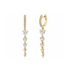 Multi Sparkle Solitaire Hoop Earring