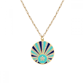 STAR SHINE NAVY TIFFANY NECKLACE