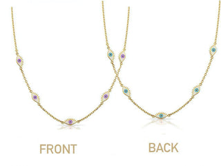 DOUBLE SIDE COLORS EYE CHOKER