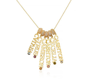 NAMES WITH  STONES NECKLACE
