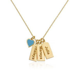 HEART NAMES BAR NECKLACE