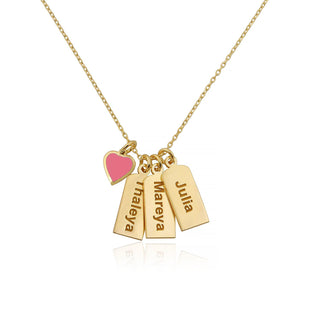 HEART NAMES BAR NECKLACE