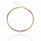 RAINBOW TENNIS HEART CHOKER