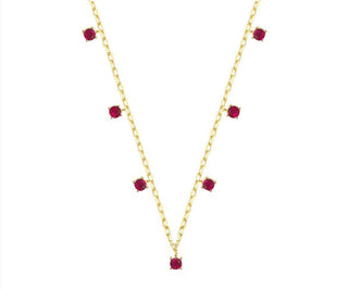 RUBY SOLITAIRE DROP CHOKER