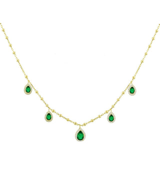 ELEGANT GREEN TEARS DROP CHOKER