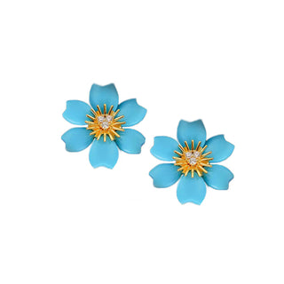 TURQUOISE FLOWER EARRING