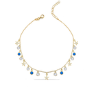 FIRE BLUE OPAL STARS ANKLET
