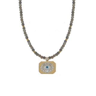 THE EYE GOLD RIVER GRAY CHOKER