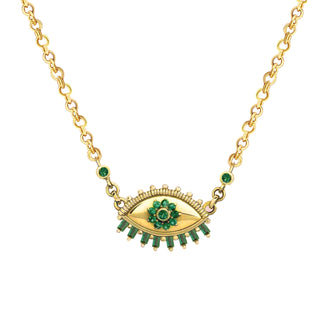 VINTAGE GREEN EYE  CHOKER