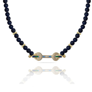 THE POWER LAPIS MAGICAL BAGUETTE CHOKER