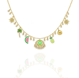 GOLDEN TROPIC VIBES SUMMER CHOKER🍍🌴🍉