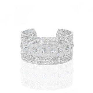 THE LUXURY SILVER DIAMOND BANGEL