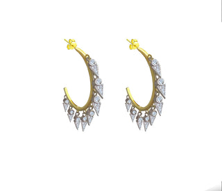 GOLD MILAN SPIKE HOOP EARRING