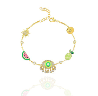 GOLDEN TROPIC VIBES SUMMER BRACELET🍍🌴🍉