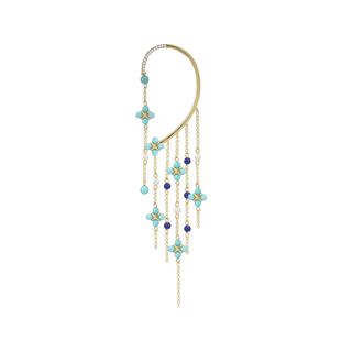 TURQUOISE X LAPIS EAR CUFF